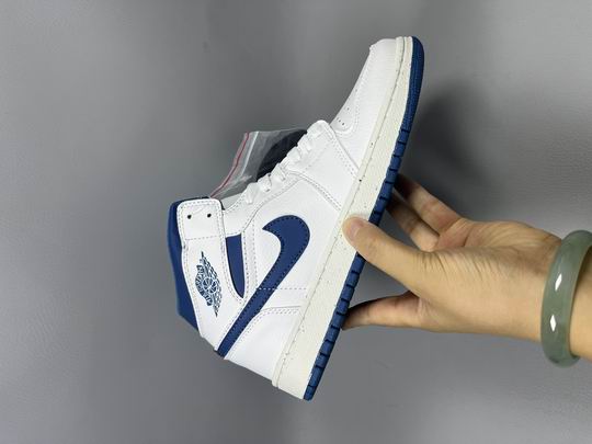 Air Jordan 1 White Blue Men's Women's Basketball Shoes-114